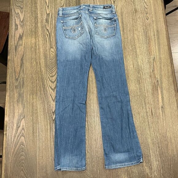 Lucky Brand Lola Boot Cut Jeans Low Rise Whisker Denim Medium Wash Blue Sz 4/27 - Picture 10 of 11